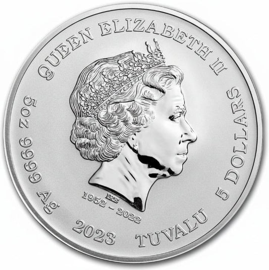 The Fancy 2023 5 oz Silbermünze Black Flag Tuvalu