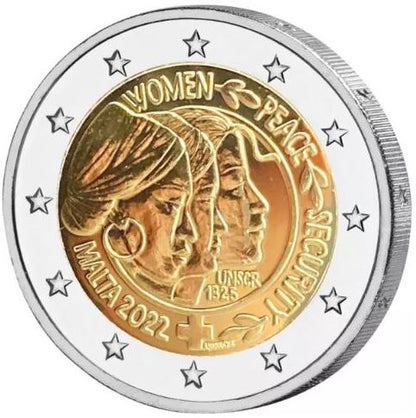Malta 2€ 2022 - UNO Resolution Frauen - Friede