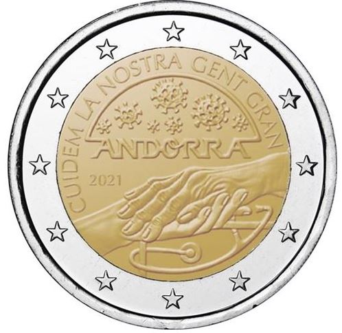 Andorra 2 Euro 2021 Senioren Gedenkmünze 