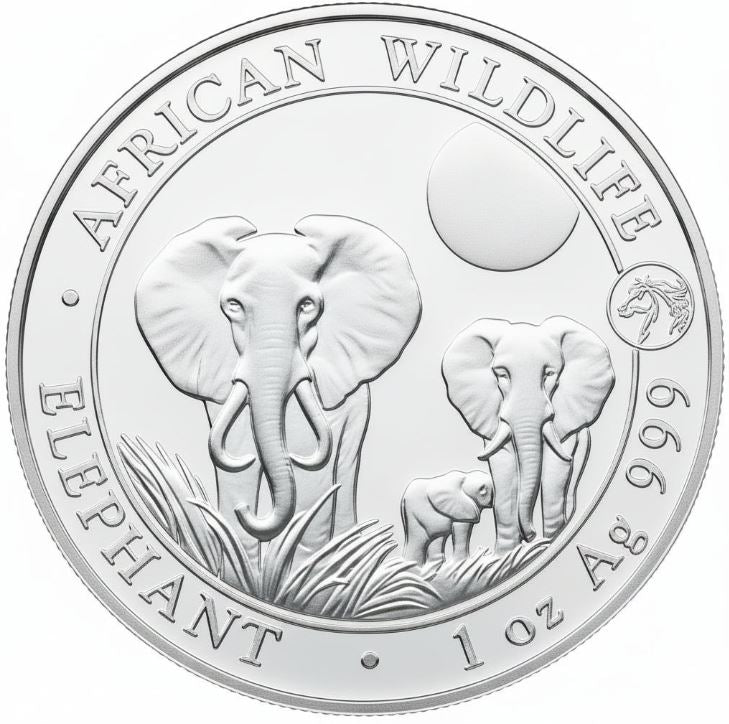Somalia Elefant 2014 Pferd Privy Silbermünze 1 oz