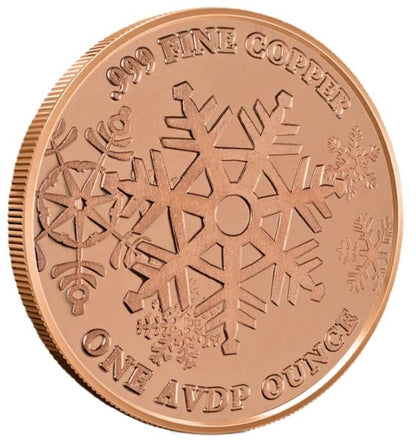 1 oz Kupfermedaille Christmas Ornaments .999 USA