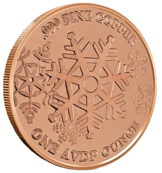 1 oz Kupfermedaille Christmas Ornaments .999 USA