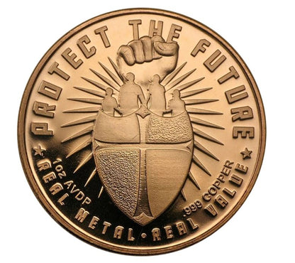 Men and Arms 1 oz Kupfermedaille Safety in Numbers