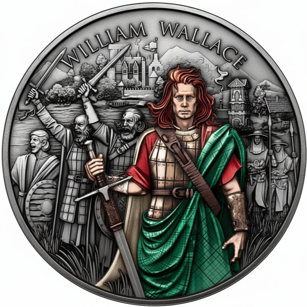 Legendary Warriors William Wallace 2026 Color 1 oz Silbermedaille