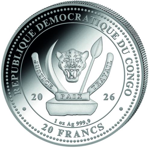 Congo Shark 2026 Silbermünze 1 oz Worlds Wildlife