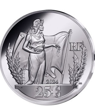 Frankreich 25 Euro 2024 Mercanti Jimenez Silber Proof
