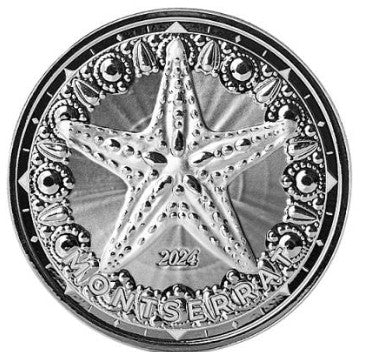 Montserrat Seestern 2024 EC8 1 oz Silbermünze