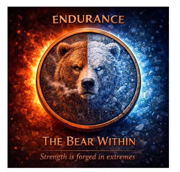 Bear Ausdauer Dominanz 2026 Kupferprägung 1 oz