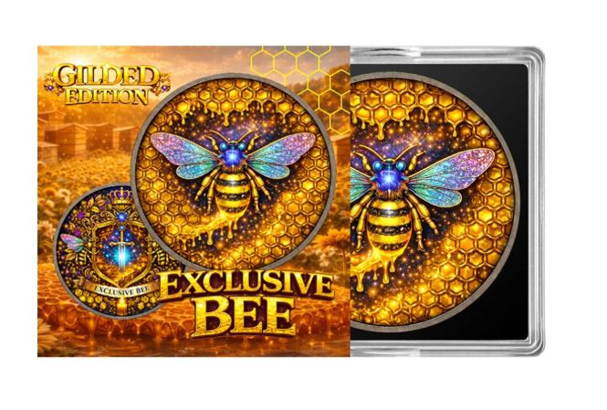 Exclusive Bee 2026 Kupferprägung mit Glitter Wings