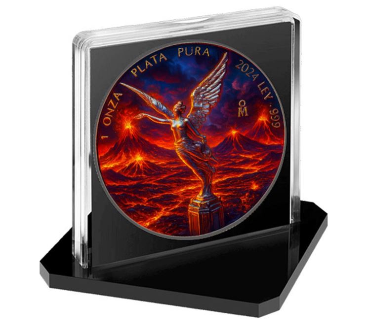 Libertad Volcanoes 2024 Silbermünze 1 oz Mexiko Lava Design