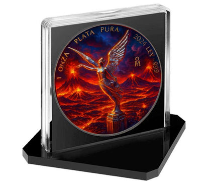 Libertad Volcanoes 2024 Silbermünze 1 oz Mexiko Lava Design
