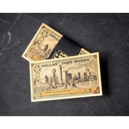 Texas 1 Goldback Goldnote 1/1000 oz Dallas – Fort Worth