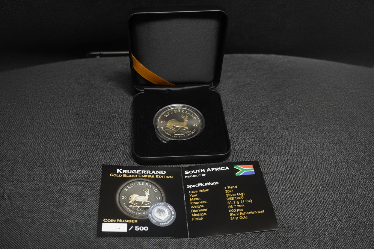 Krugerrand 2023 1 oz Silber Ruthenium Gold veredelt