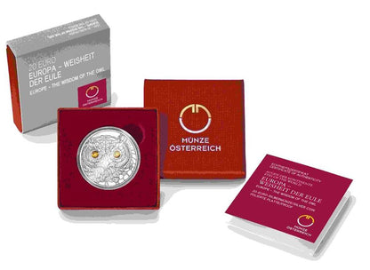 Österreich 20 Euro Eule 2021 Silbermünze PP