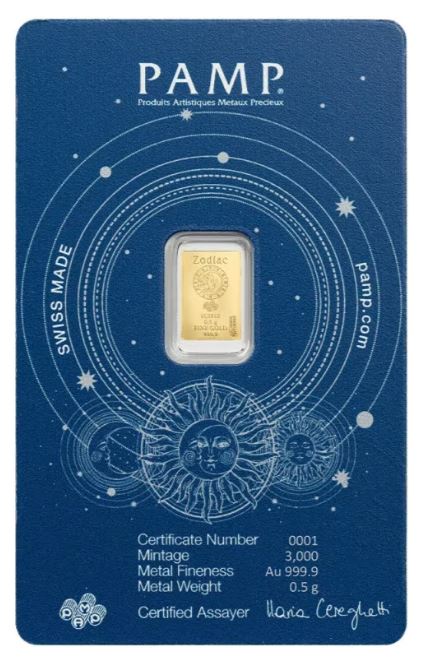 Goldbarren 0,5 g Sternzeichen