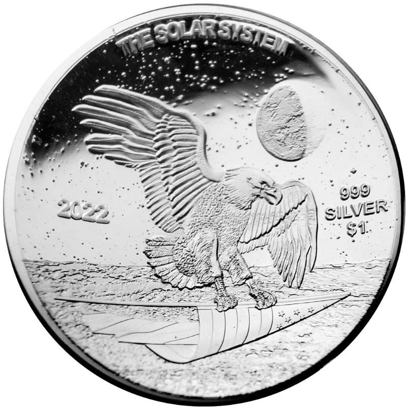 Saturn The Solar System 2022 1 oz Silber Proof Domed Coin