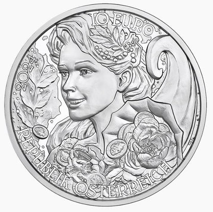 10 Euro Silber 2024 Pfingstrose hgh im Folder