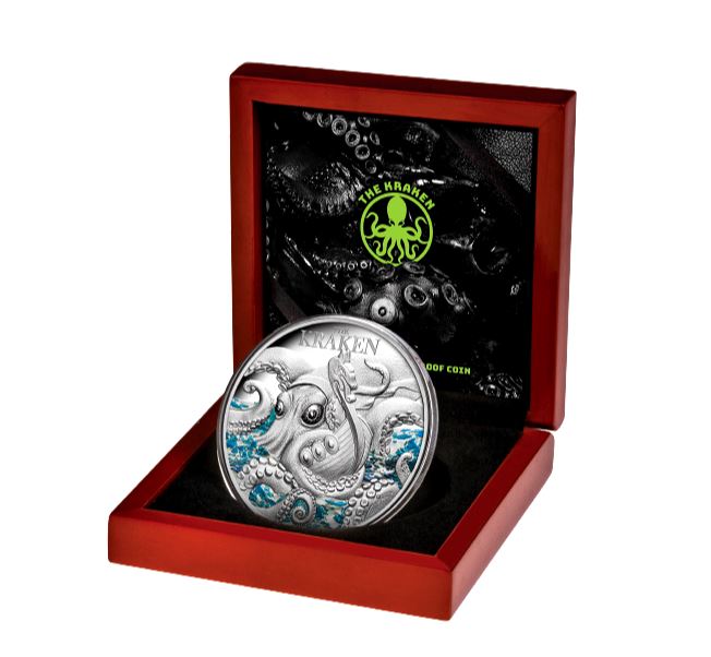 The Kraken 2023 Niue 2 oz Silbermünze