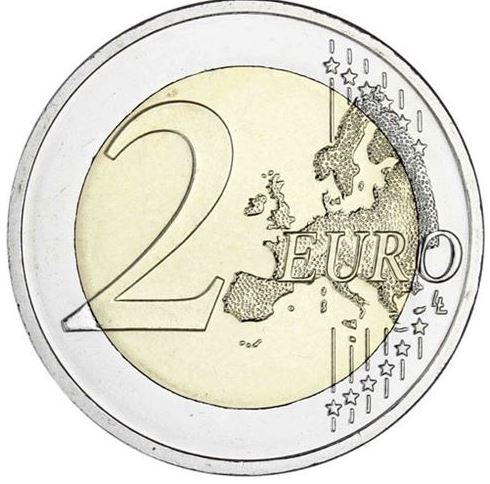  2 Euro hinten