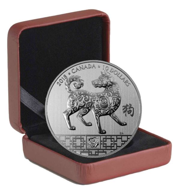 Kanada Jahr des Hundes 2018 1/2 oz Silber Royal Canadian Mint