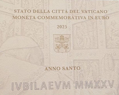 Vatikan 2 Euro 2025 Heiliges Jahr Jubiläum im Folder