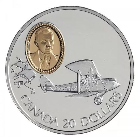 Kanada 20 Dollar 1992 de Havilland Gipsy Moth Silbermünze
Aviation Series Canada 1992 Gipsy Moth Proof Coin
Kanada Luftfahrt Serie Silbermünze mit Gold-Cameo
Murton A. Seymour Gipsy Moth Kanada 20 Dollar
Canadian Aviation Series I Silver Coin 1992