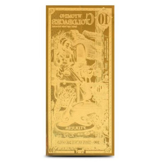 Wyoming 10 Goldbacks Goldnote 1/100 oz