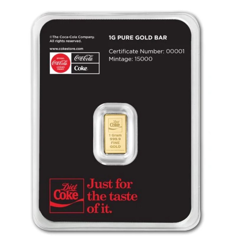 USA - Goldbarren 1 Gramm Diet Coke