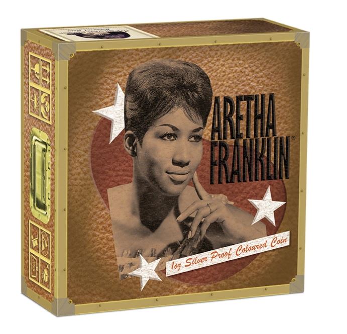Aretha Franklin 2024 Silbermünze Proof koloriert