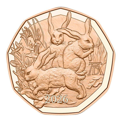 5 Euro Kupfermünze 2026 Dürers Hasentrio Österreich