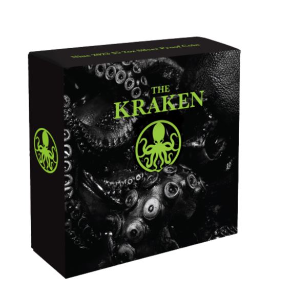 The Kraken 2023 Niue 2 oz Silbermünze