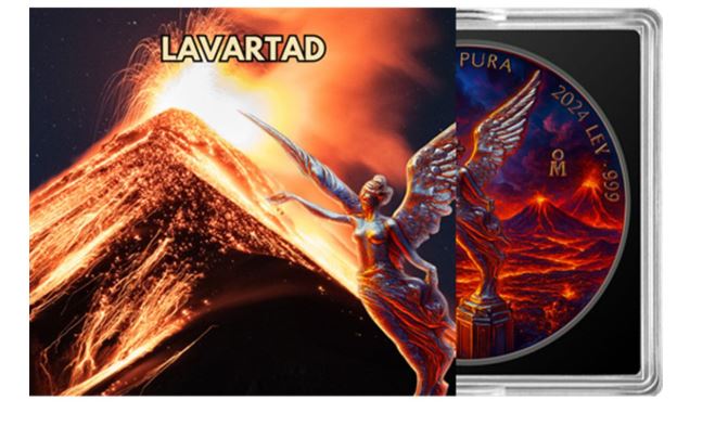 Libertad Volcanoes 2024 Silbermünze 1 oz Mexiko Lava Design