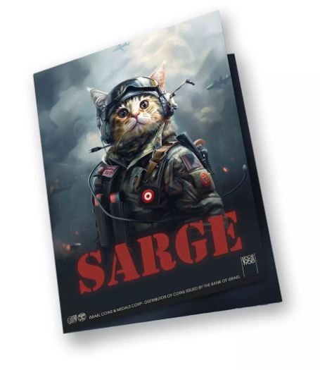 Human Cats Sarge 2025 1 Unze Silberbarren coloriert