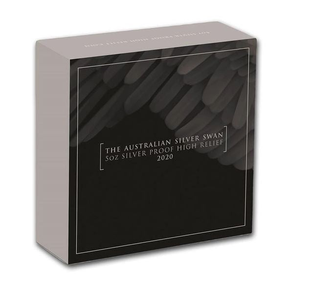 Australien Schwan 2020 5 oz Silber High Relief PP Perth Mint