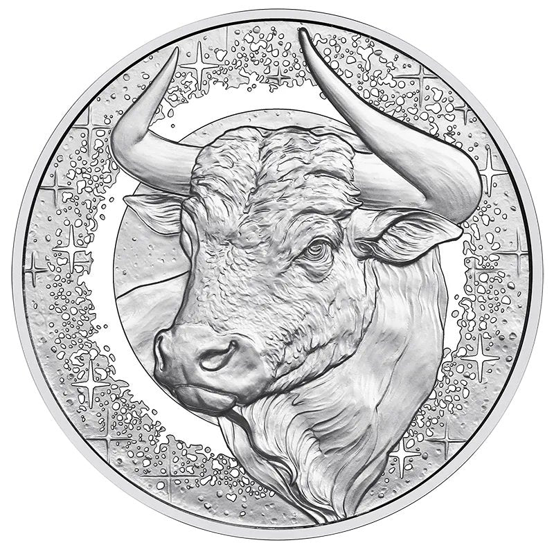 20 Euro Silbermünze Sternzeichen Stier Proof Österreich Ag 925