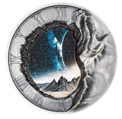 Cook Islands 10 USD Portal of Time 2025 2 oz Silber Antik Finish