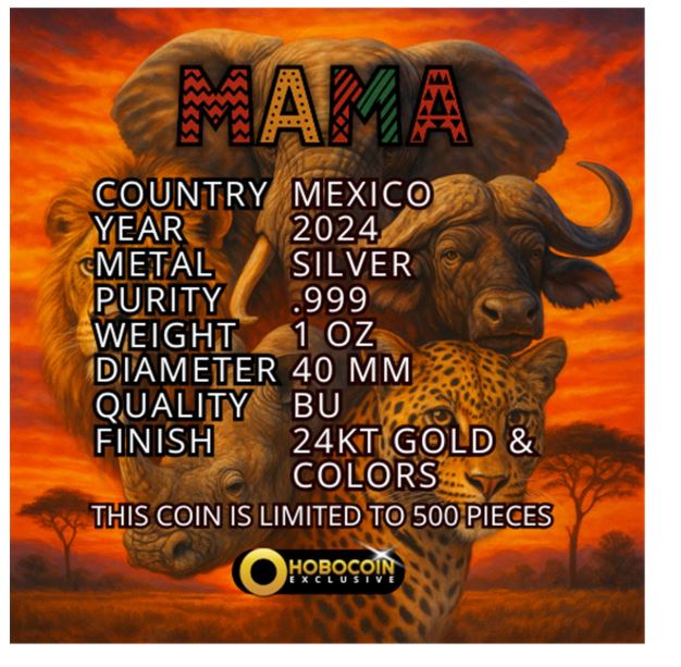 MAMA Libertad 2024 Silbermünze 1 oz Afrika Design
