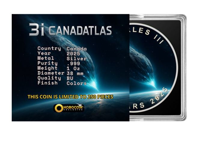 Canada 3i CANADATLAS 2025 1 Unze Silbermünze coloriert