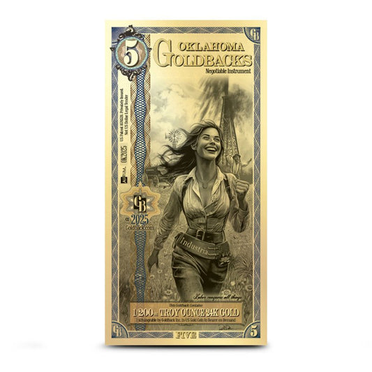 Oklahoma Goldback Goldnote 1/200 oz