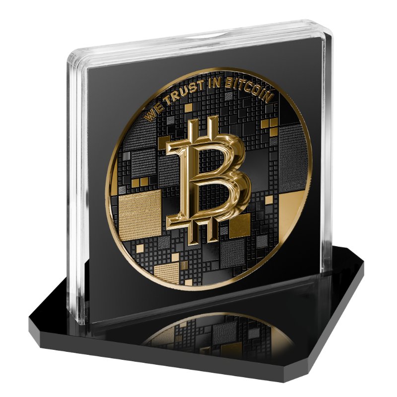 Satoshi Silver - #5 Dolphin Bitcoin Gold + Schwarzes Ruthenium in ApoPAXX