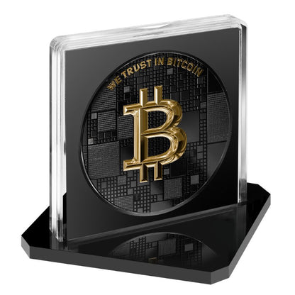 Satoshi Silver - #4 Fish Bitcoin Schwarzes Ruthenium + Gold in ApoPAXX