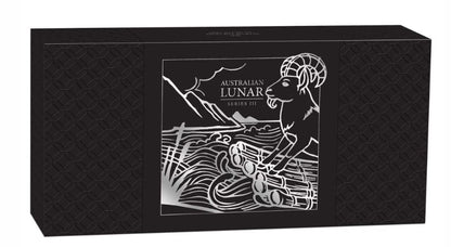 Australian Lunar Series III 2027 Year of the Goat 1 oz Silver Trio
