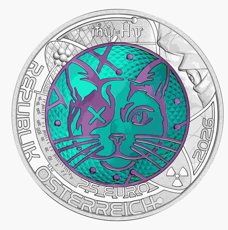 25 Euro Silber Niob Münze 2026 Quantenphysik HGH Österreich