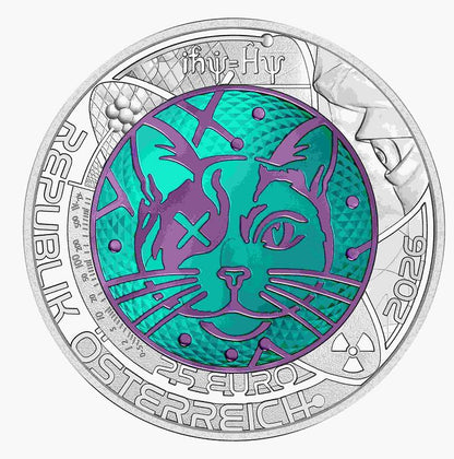 25 Euro Silber Niob Münze 2026 Quantenphysik HGH Österreich