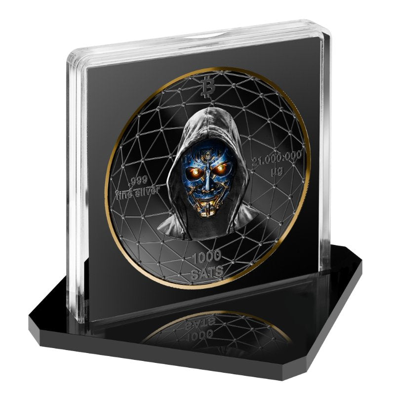 Satoshi Silver - #5 Dolphin Bitcoin Gold + Schwarzes Ruthenium in ApoPAXX