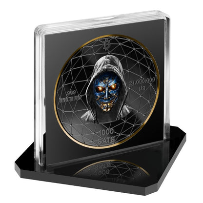 Satoshi Silver - #5 Dolphin Bitcoin Gold + Schwarzes Ruthenium in ApoPAXX