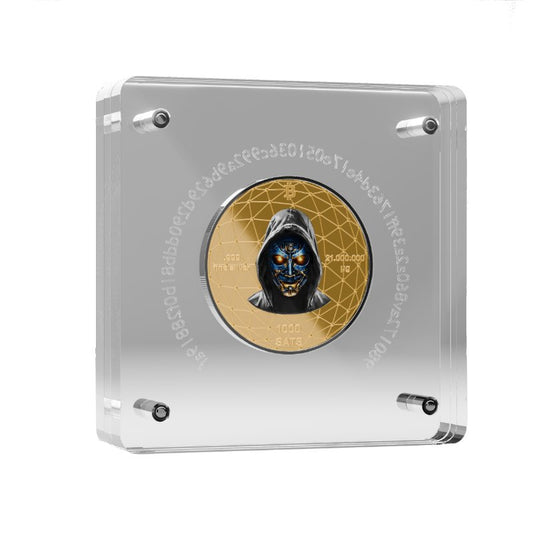 Satoshi Silver - #8 Humpback Bitcoin Gold + Weißes Platin + Schwarzes Ruthenium