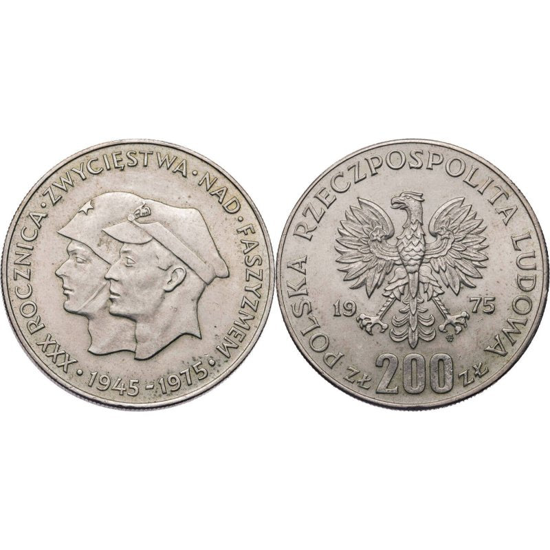 Polen 200 Złoty 1975 – Silber 750 – Sieg über den Faschismus