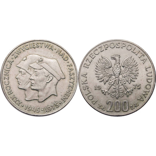 Polen 200 Złoty 1975 – Silber 750 – Sieg über den Faschismus