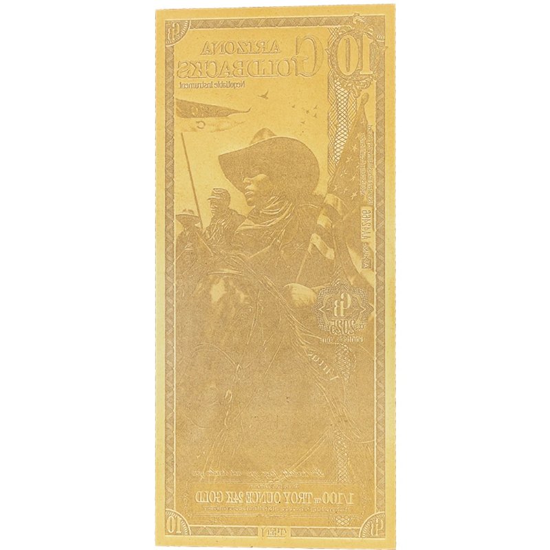 Arizona 10 Goldbacks Goldnote 1/100oz